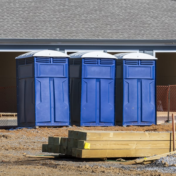 is there a specific order in which to place multiple portable toilets in Buffalo Mills PA